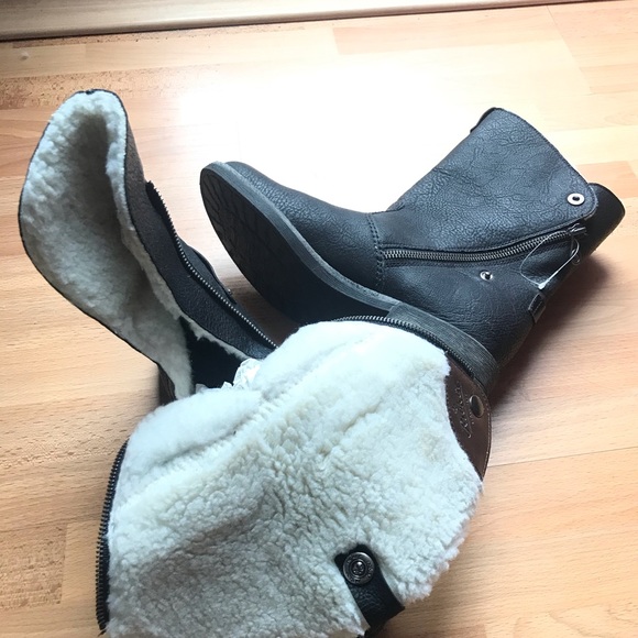 Women warm  lather boots - Picture 4 of 6